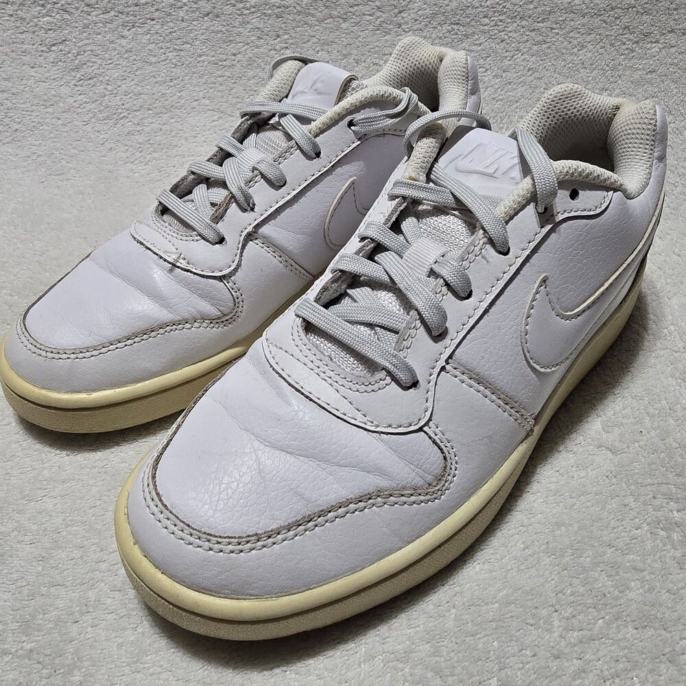 Nike Ebernon Low Women's Sz 6.5 Sneakers Triple White AQ1779-100 Shoes